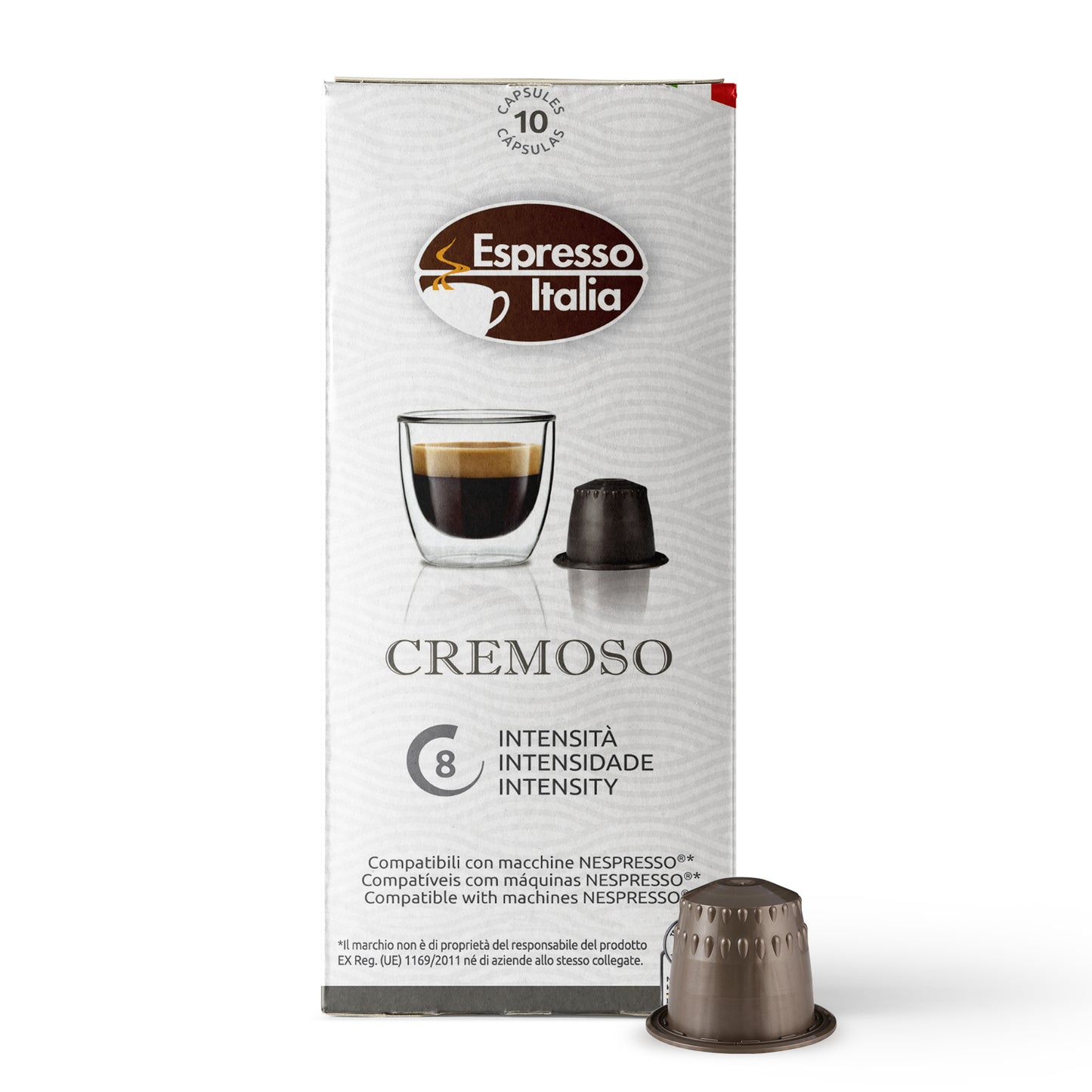 ESPRESSO ITALIA Espresso Compatible Pods - 200 Ct CREMOSO -  Coffee capsules compatible with Nespresso Original Line