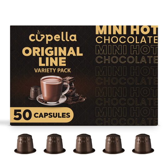 CUPELLA Espresso Compatible Pods - 50 Ct HOT CHOCOLATE - Coffee capsules compatible with Nespresso Original Line