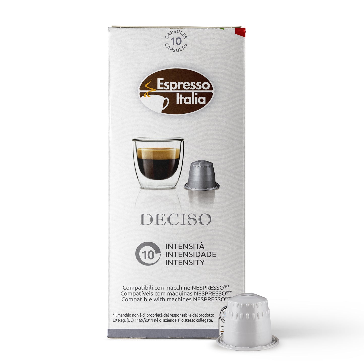 ESPRESSO ITALIA Espresso Compatible Pods - 200 Ct DECISO -  Coffee capsules compatible with Nespresso Original Line