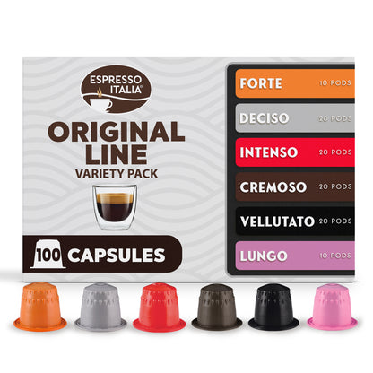 ESPRESSO ITALIA Espresso Compatible Pods - 200 Ct VARIETY PACK -  Coffee capsules compatible with Nespresso Original Line