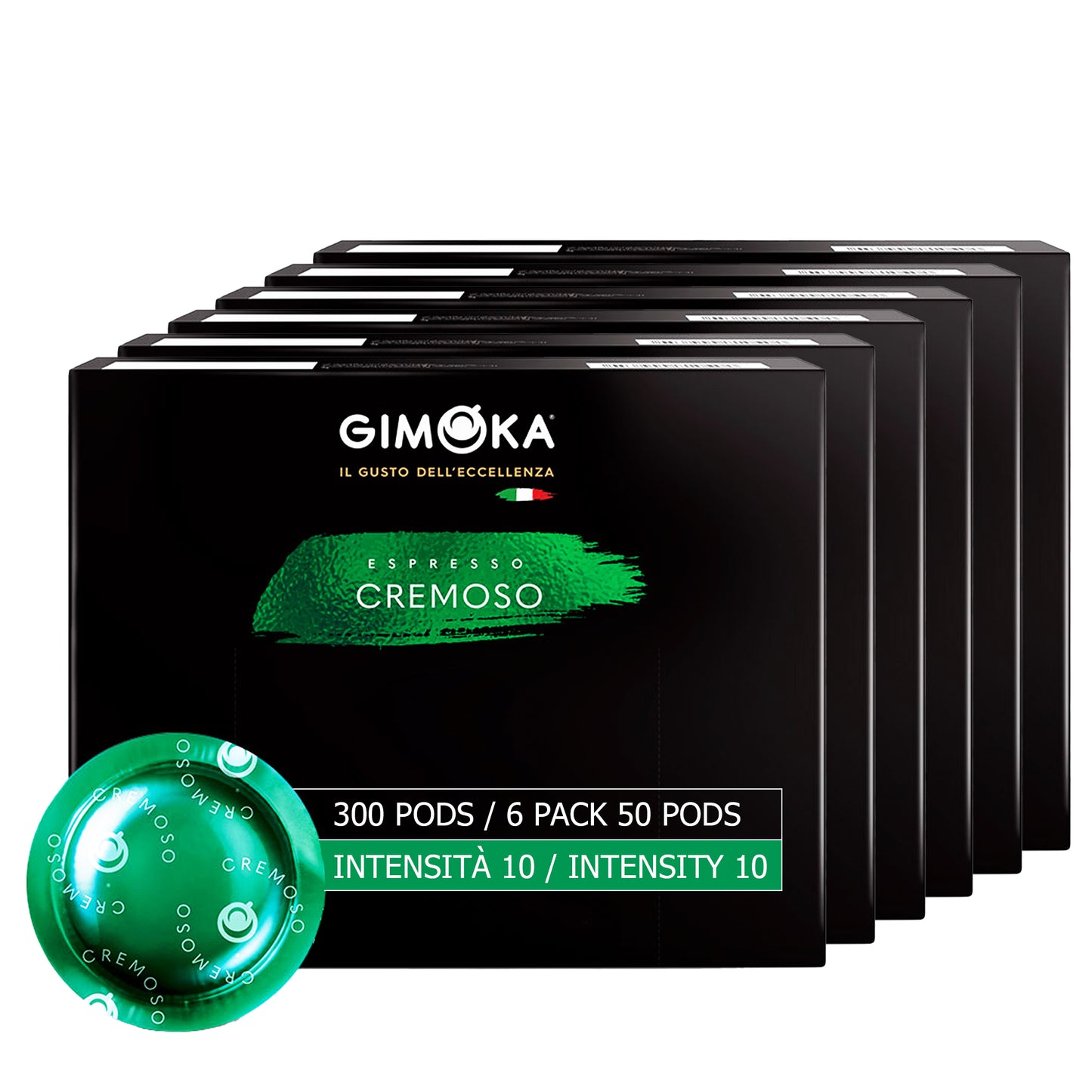 GIMOKA Professional Pods compatible with Nespresso Professional machines. 300 Count. Cremoso Blend - Foodservice Selection