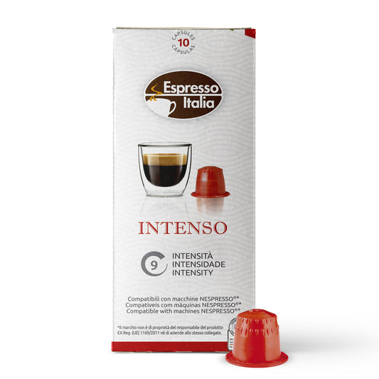 ESPRESSO ITALIA Espresso Compatible Pods - 100 Ct INTENSO -  Coffee capsules compatible with Nespresso Original Line