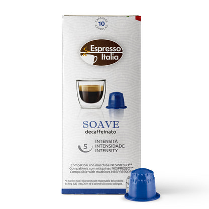 ESPRESSO ITALIA Espresso Compatible Pods - 200 Ct SOAVE DECAFFEINATE -  Coffee capsules compatible with Nespresso Original Line