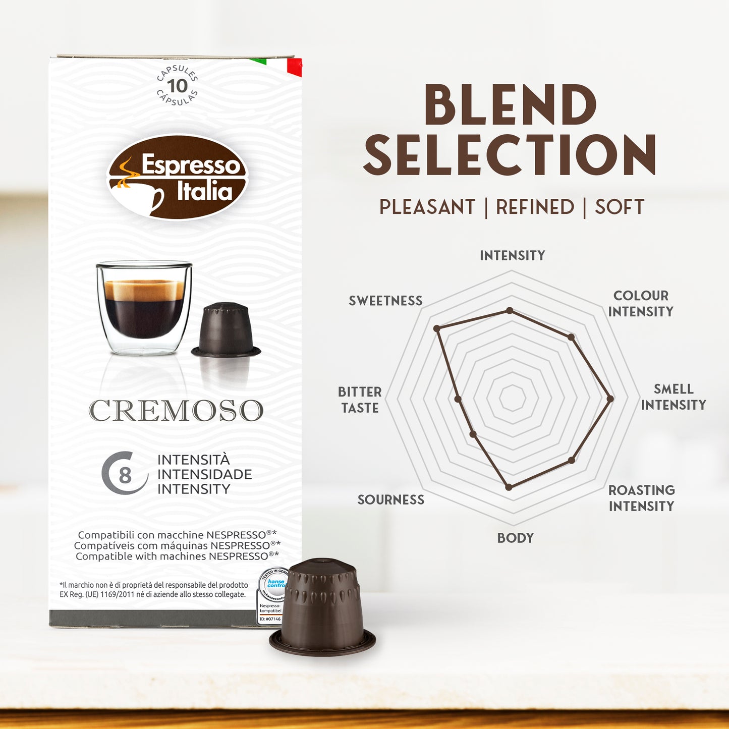 ESPRESSO ITALIA Espresso Compatible Pods - 200 Ct CREMOSO -  Coffee capsules compatible with Nespresso Original Line