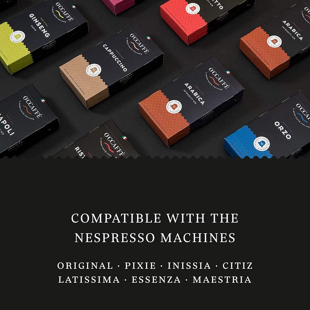 O'CCAFFÈ Espresso Compatible Pods - 200 Ct ARABICA - Coffee capsules compatible with Nespresso Original Line