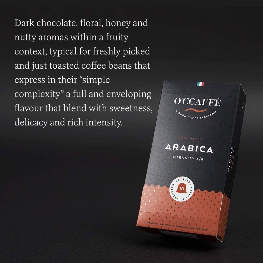 O'CCAFFÈ Espresso Compatible Pods - 200 Ct ARABICA - Coffee capsules compatible with Nespresso Original Line