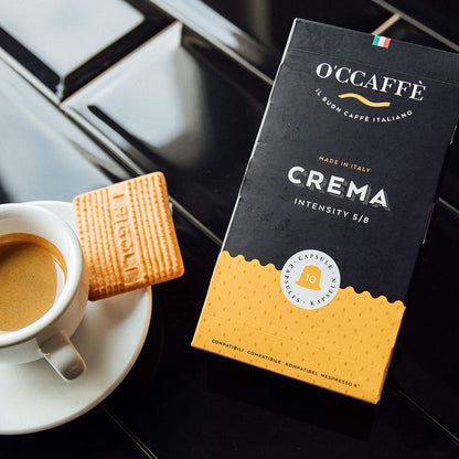 O'CCAFFÈ Espresso Compatible Pods - 200 Ct CREMA - Coffee capsules compatible with Nespresso Original Line